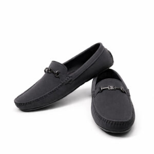 premium black metal bit driving loafers | comfortable slip on casual & party wear shoes | lightweight | uk 6–9